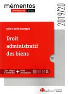 Couverture du livre « Droit administratif des biens (édition 2019/2020) » de Odile De David-Beauregard-Berthier aux éditions Gualino