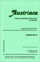 Couverture du livre « AUSTRIACA T.30 ; Joseph Roth » de  aux éditions Pu De Rouen