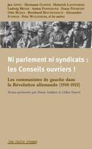 Couverture du livre « Ni parlements, ni syndicats : Les conseils ouvriers ! » de Gilles Dauve et Collectif et Denis Authier aux éditions Nuits Rouges