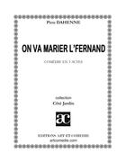 Couverture du livre « On va marier l'Fernand » de Piou Dahenne aux éditions Art Et Comedie