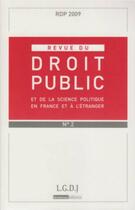 Couverture du livre « (2009) » de  aux éditions Lgdj