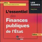 Couverture du livre « L'essentiel des finances publiques de l'État 2016 » de Francois Chouvel aux éditions Gualino