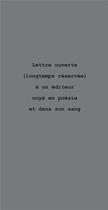 Couverture du livre « Lettre ouverte (longtemps réservée) à un éditeur noyé en poésie et dans son sang » de Jean-Claude Leroy aux éditions Le Realgar