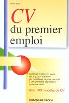 Couverture du livre « Cv du premier emploi » de Denis Bon aux éditions De Vecchi