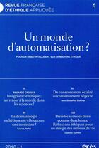 Couverture du livre « Revue française d'éthique appliquée T.5 ; éthique et automatisation » de Revue FranÇaise D'Ethique Appliquee aux éditions Eres