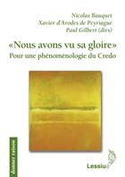 Couverture du livre « Nous avons vu sa gloire. » de Bauquet Nicolas / Gi aux éditions Lessius