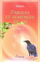 Couverture du livre « Paroles et semences de vie t.7 » de  aux éditions Ariane