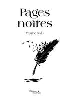 Couverture du livre « Pages noires » de Yassine Gaid aux éditions Baudelaire