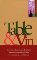 Couverture du livre « Coffret table et vin » de  aux éditions Belin