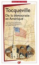 Couverture du livre « De la démocratie en Amérique » de Tocqueville (De) Ale aux éditions Flammarion