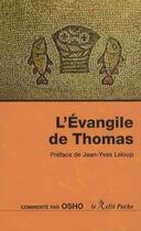 Couverture du livre « L'évangile de Thomas » de Osho aux éditions Relie