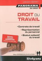 Couverture du livre « Droit du travail » de Gilles De Dessus Le Moutier aux éditions Studyrama