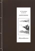 Couverture du livre « De l'art poétique de vivre en automne » de  aux éditions Moundarren