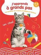 Couverture du livre « Les nombres, les couleurs, la logique et l'ecriture - j'apprends a grands pas - 4-6 ans » de  aux éditions Yoyo Books