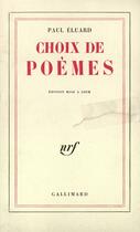 Couverture du livre « Choix de poemes » de Paul Eluard aux éditions Gallimard (patrimoine Numerise)