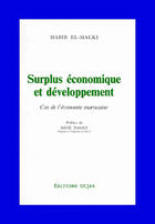 Couverture du livre « Surplus économique et développement ; cas de l'économie marocaine » de Habib El-Malki aux éditions Cujas