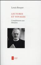 Couverture du livre « Lectures et voyages ; mémoires t.2 » de Louis Bouyer aux éditions Ad Solem