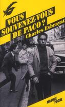 Couverture du livre « Vous souvenez-vous de Paco ? » de Charles Exbrayat aux éditions Editions Du Masque