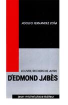 Couverture du livre « Le livre, recherche autre d'Edmond Jabès » de Adolfo Fernandez-Zoïla aux éditions Nouvelles Editions Place