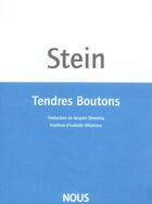 Couverture du livre « Tendres boutons » de Gertrude Stein aux éditions Nous