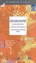 Couverture du livre « Concours d'entree aux formations masseurs kinesitherapeutes - techniciens de laboratoires - manipula » de Editions Lamarre aux éditions Lamarre