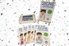 Couverture du livre « 52 signes pour toute l'annee - coffret de 52 signes de la langue des signes francaise pour accompagn » de Vigneau Nathalie aux éditions Kestumdis