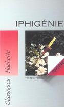 Couverture du livre « Iphigenie » de Jean Racine aux éditions Hachette Education