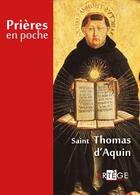Couverture du livre « Prières en poche : Saint Thomas d'Aquin » de  aux éditions Artege