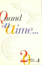 Couverture du livre « Quand on aime » de  aux éditions Metailie