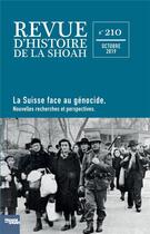 Couverture du livre « Revue d'histoire de la shoah n 210 » de  aux éditions Calmann-levy