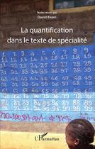 Couverture du livre « Quantification dans le texte de specialité » de David Banks aux éditions L'harmattan