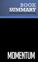 Couverture du livre « Summary: Momentum : Review and Analysis of Ricci and Volkmann's Book » de Businessnews Publish aux éditions Business Book Summaries