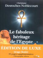 Couverture du livre « Le fabuleux heritage de l'egypte -relie- » de Desroches-Noblecourt aux éditions Telemaque