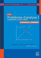 Couverture du livre « L3M1 ; problèmes d'analyse I ; exercices corrigés » de Maria Nowak et Wieslawa J. Kaczor aux éditions Edp Sciences