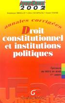 Couverture du livre « Anna droit 2002 droit constitutionnel et institutions politiques » de Breillat/Thomeagne aux éditions Gualino