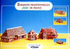 Couverture du livre « 5 maisons traditionnelles de France » de Lescher/Bussac (De) aux éditions Instant Durable