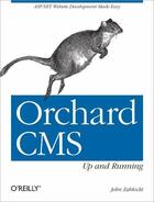 Couverture du livre « Orchard CMS: Up and Running » de John Zablocki aux éditions O'reilly Media