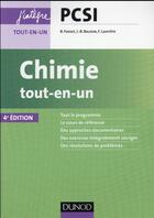 Couverture du livre « Chimie tout-en-un PCSI 1ère année (3e édition) » de Bruno Fosset et Jean-Bernard Baudin et Frederic Lahitete aux éditions Dunod