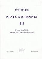 Couverture du livre « Etudes platoniciennes ; 3-2007 » de  aux éditions Belles Lettres