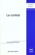Couverture du livre « Contrat » de Montanier Jc aux éditions Pu De Grenoble