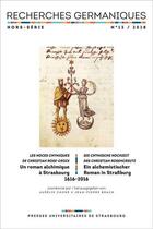 Couverture du livre « Recherches germaniques hors-serie n 13/2018 - un roman alchimique a strasbou - un roman alchimique » de Brach Chone (Dir.) aux éditions Pu De Strasbourg