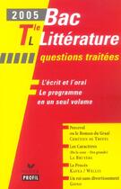 Couverture du livre « Bac littérature ; terminale L ; questions traitées (édition 2005) » de E. Gomez et E. Lantonnet aux éditions Hatier