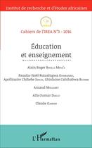 Couverture du livre « Cahiers de l'IREA Tome 3 : éducation et enseignement (édition 2016) » de Cahiers De L'Irea aux éditions L'harmattan