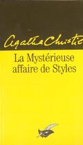 Couverture du livre « La mysterieuse affaire de styles » de Agatha Christie aux éditions Editions Du Masque