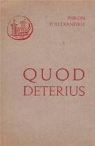 Couverture du livre « Quod deterius potiori insidiari soleat » de Philon D'Alexandrie aux éditions Cerf