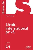 Couverture du livre « Droit international privé » de Thierry Vignal aux éditions Sirey