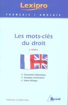 Couverture du livre « Lexipro : les mots-clés du droit (2e édition) » de Corbiere aux éditions Breal