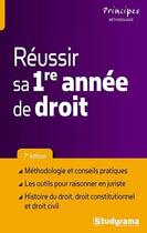 Couverture du livre « Réussir sa 1re année de droit (7e édition) » de  aux éditions Studyrama