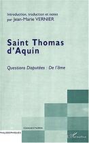 Couverture du livre « Saint thomas d'aquin » de Jean-Marie Vernier aux éditions Editions L'harmattan