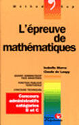Couverture du livre « L'Epreuve De Mathematiques » de Isabelle Marco et Claude De Loupy aux éditions Organisation